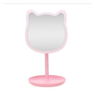 New! Pink Kitty Cat - Shaped LED Vanity Mirror!  Adorable!